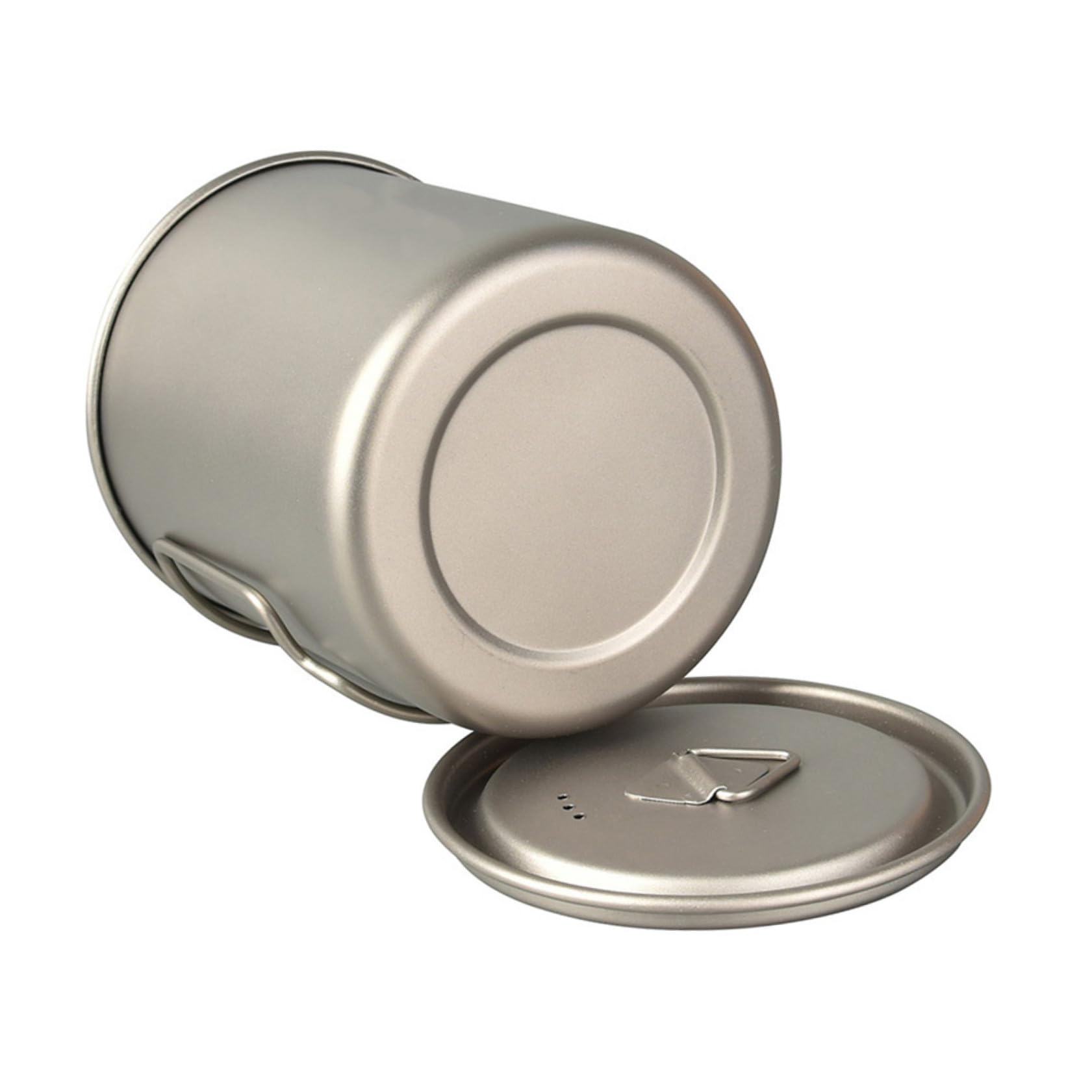 ifundom Tazza da Campeggio in Titanio con Manico Pieghevole 750ml