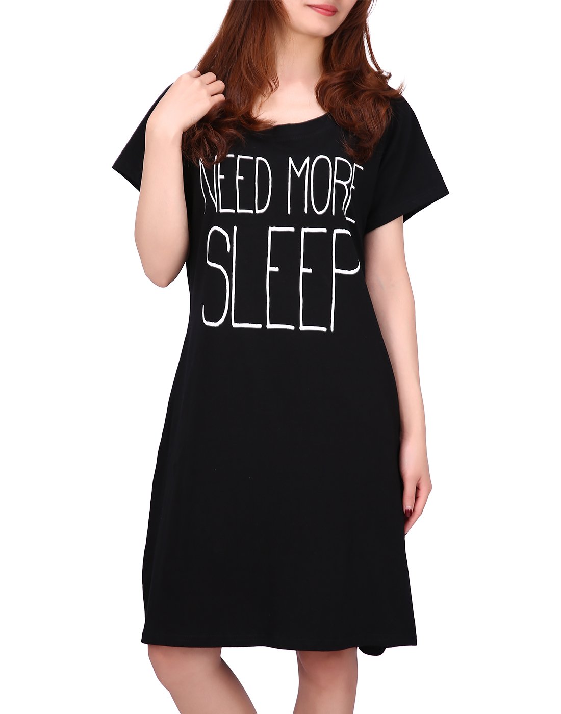 HDE Womens Cotton Sleepwear Nightgowns Short Sleeve Sleepshirt Print Night Shirt Loungewear Pajama Shirt Dress Plus Size S-5X