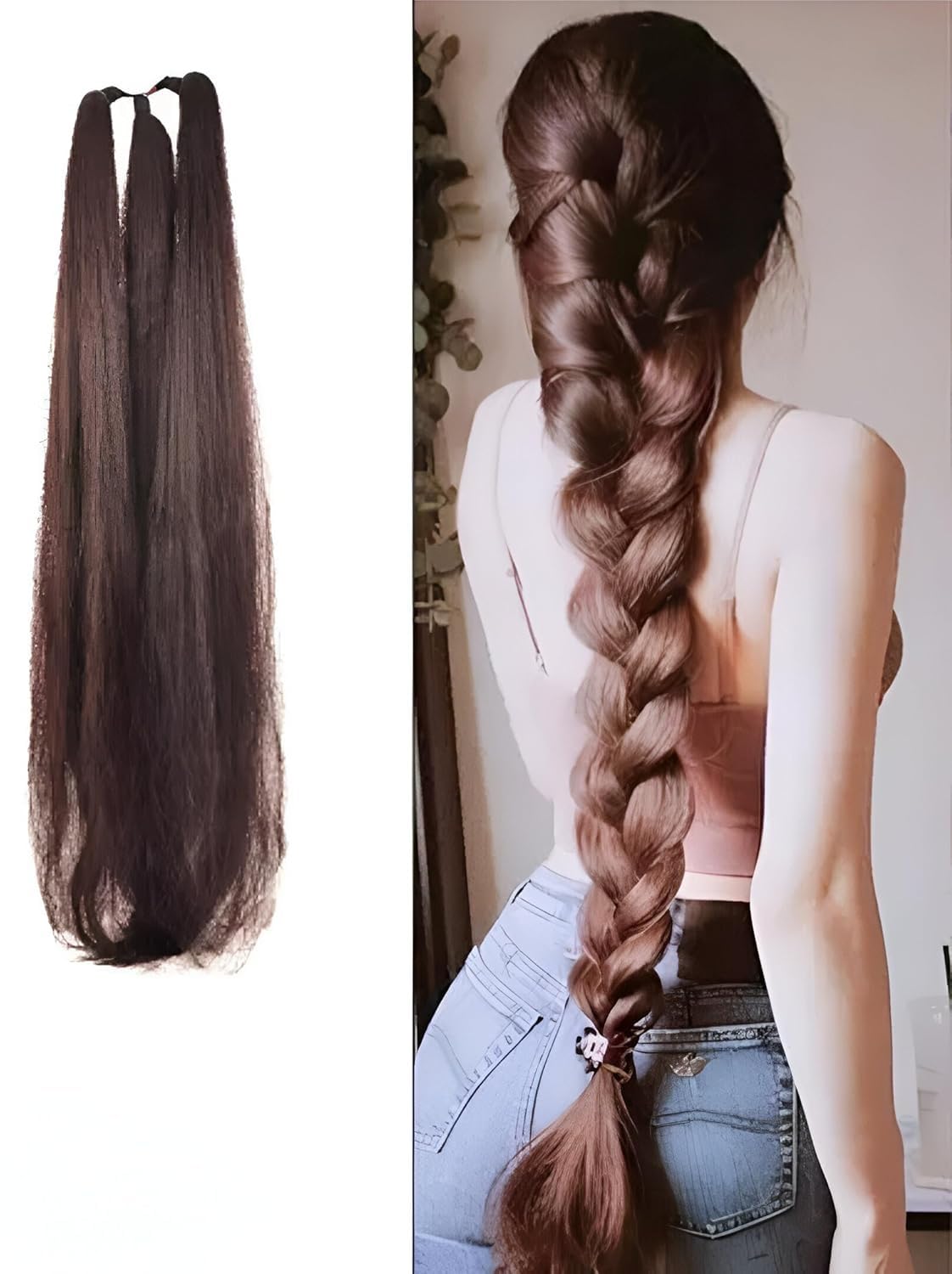 New Paranda Choti Brown Colour 26 Inch Difrent Difrent Look For Women Hair Extension-image-34
