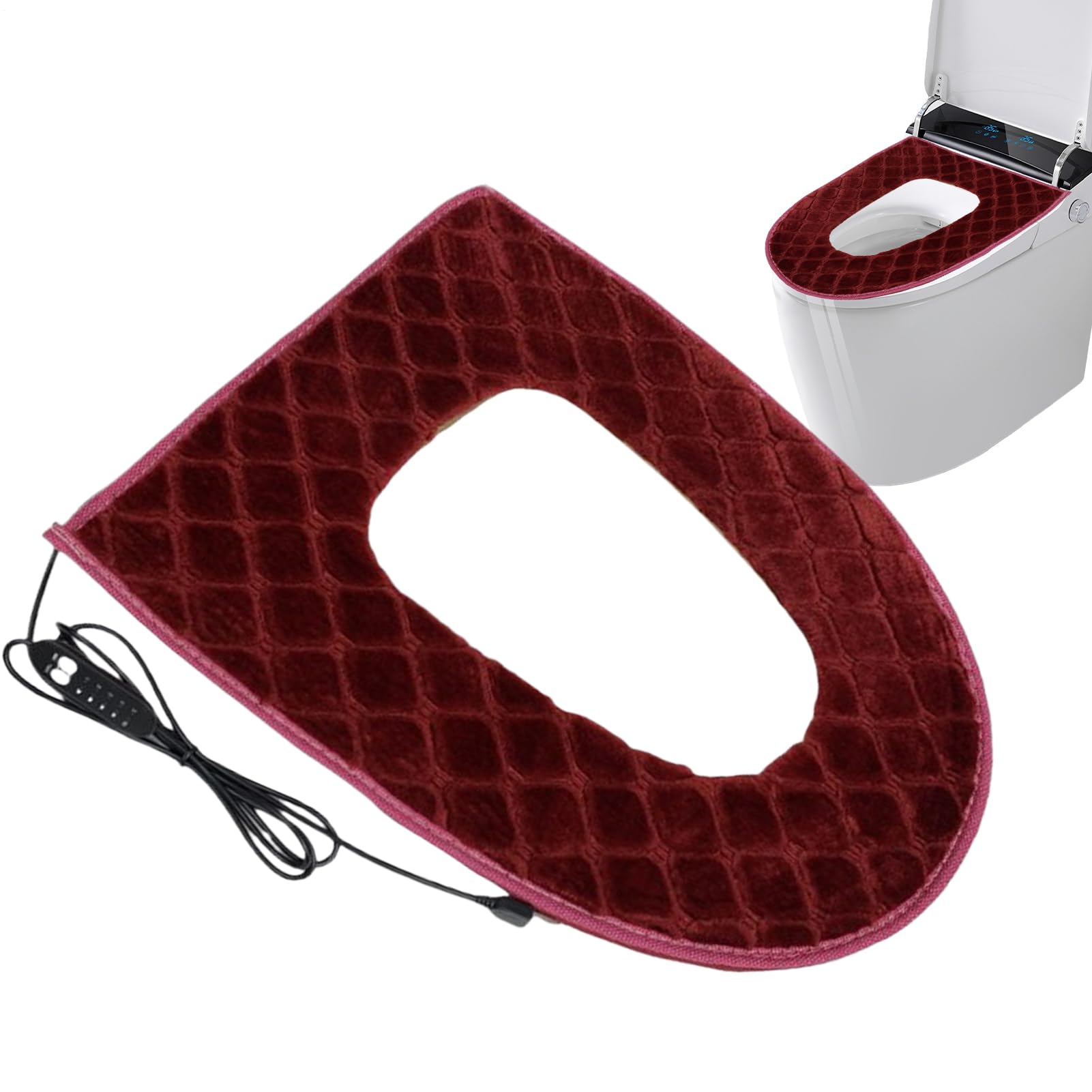 Coussin de siège de toilette chauffant USB contre le froid hivernal avec minuterie