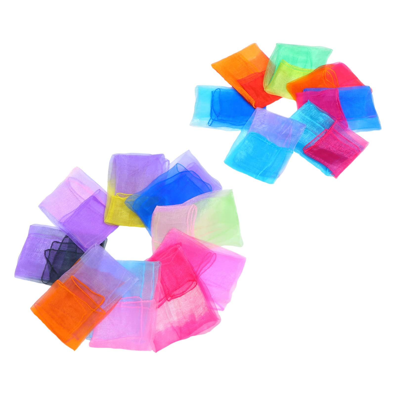 BESPORTBLE 30Pcs Performance Scarves Mixed Color Lightweight Daily Outfit Accessories for Kindergarten Dance Breathable Scarves for Creative Play and Stage Fun