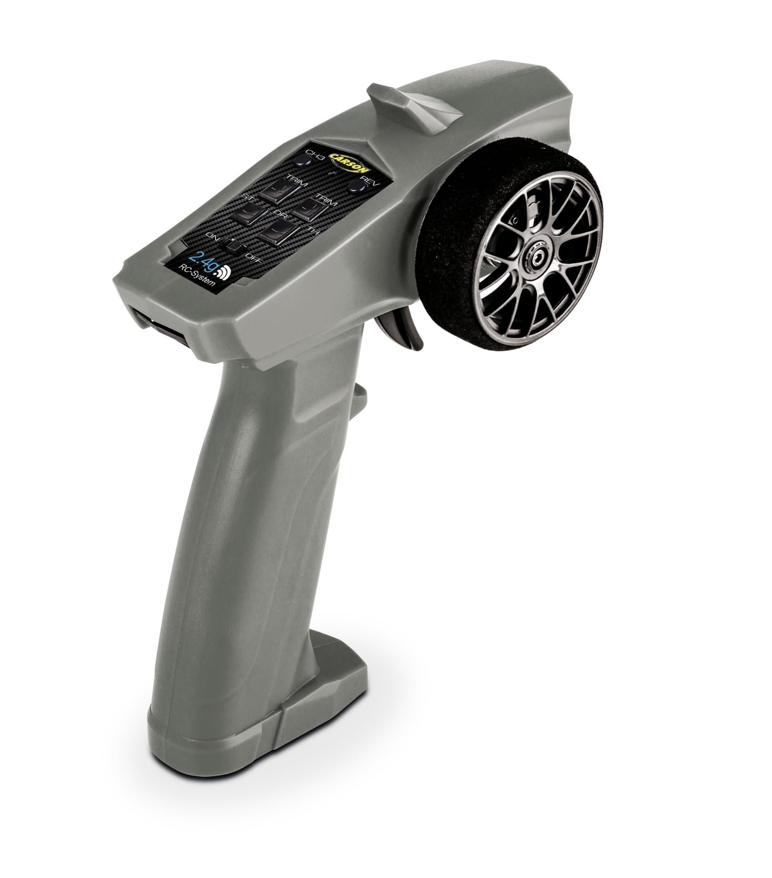 Carson 500500109 Reflex Wheel Start 2,4G Radio grigio - compatibile Tamiya KIT, modellismo, accessori, ricevitore, radio RC, telecomando 2,4 GHz, funzione trim