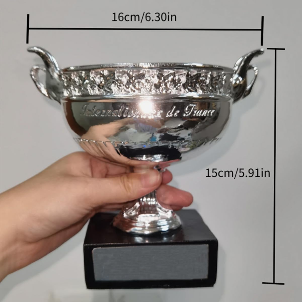 Réplica del Mini Trofeo de Tenis Masculino del Abierto de Francia,Trofeos de Campeones del Grand Slam,Objetos de Colección y Recuerdos, Adornos para la Oficina,El Hogar,Regalos para Hombres