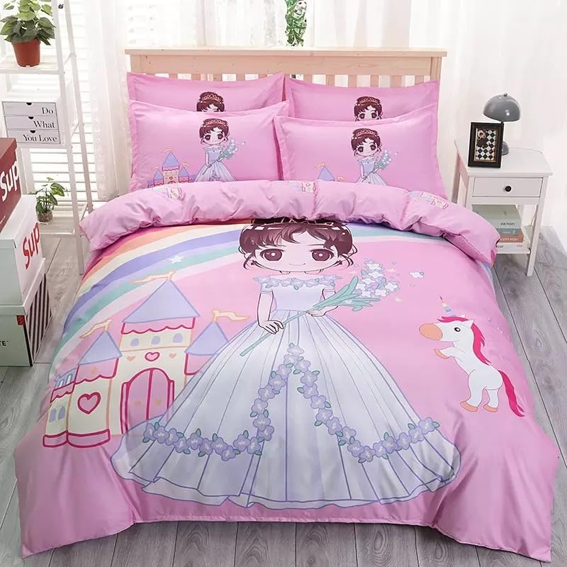 Housse de couette 2 personnes douce avec taie 65x65 pour lit adulte