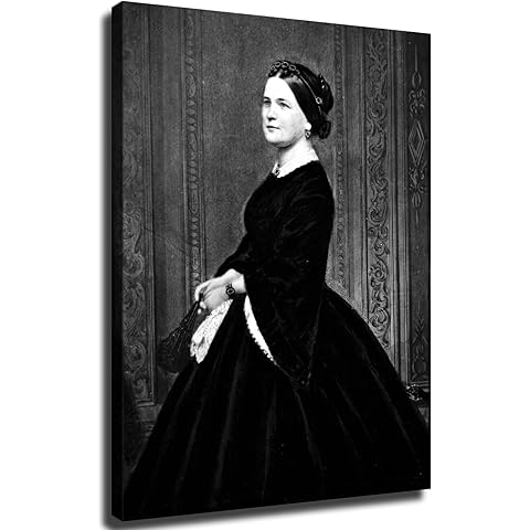 First Lady Mary Todd, Wife of Abe Lincoln Poster Wall Art for Living Room Bedroom Wall Art Printin Wall Decor Gifts (8x12inch-No Framed)