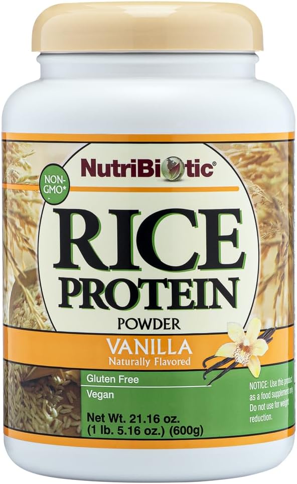 Amazon.com: NutriBiotic – Vanilla Rice Protein, 1 Lb 5 Oz (600g) | Low ... - Best Vegan Rice Protein Powder For Prostate Health
