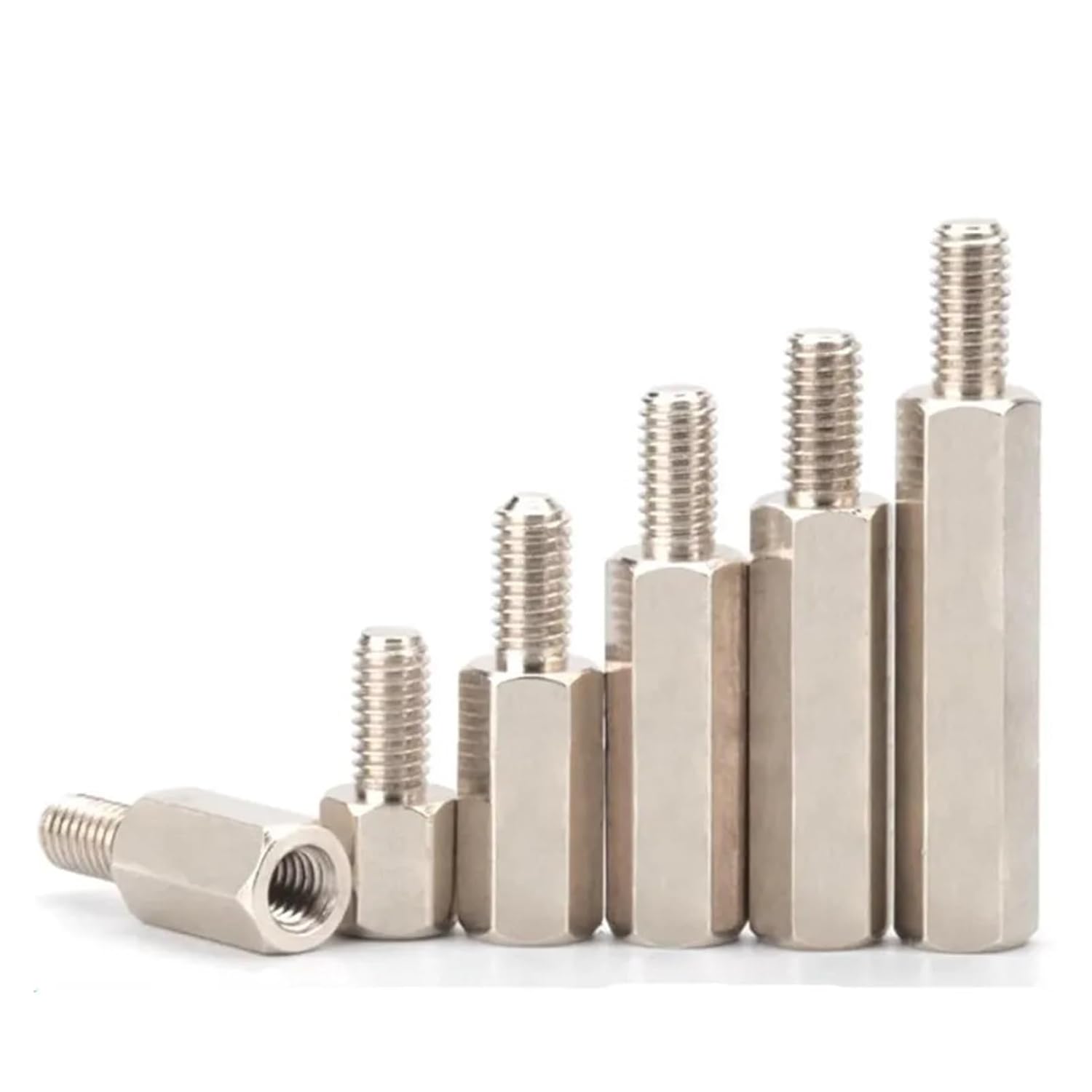 20～100個 M3 六角ナット 真鍮スタンドオフスペーサー オスメス 真鍮メッキ 真鍮六角ネジスペーサー M3*5/-25+6(4