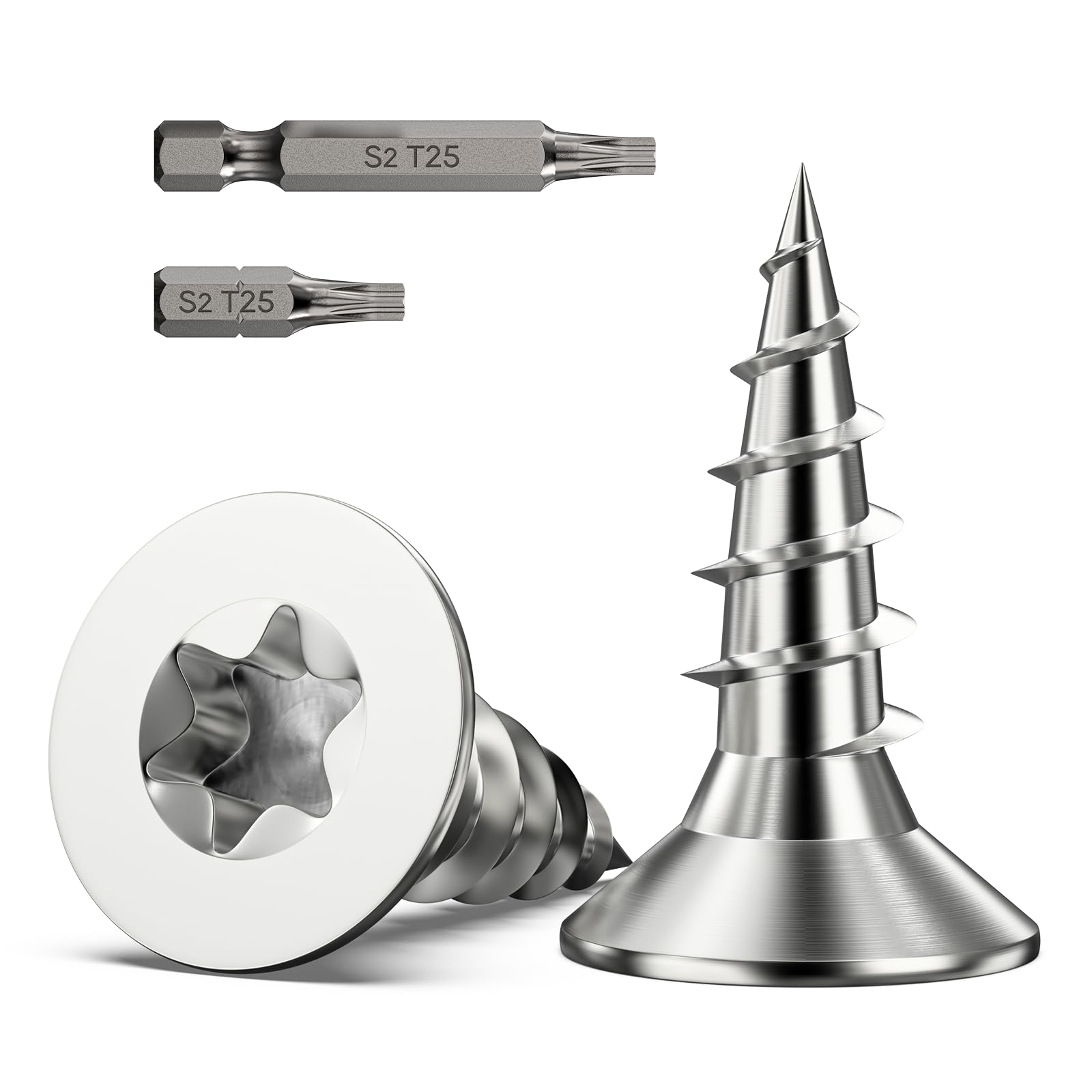 100 Pcs M5 x 16mm Wood Screws, Torx Head Star Drive