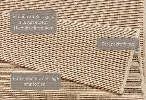 Tapis d'extérieur beige 80x150 résistant intempéries NORTHRUGS