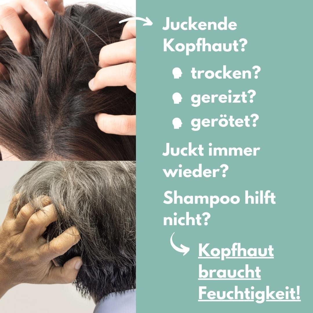 benevi NACHTKUR bei Juckreiz und Schuppen auf der trockenen Kopfhaut. Anwendung über Nacht und dann auswaschen mit geeignetem Shampoo erst am nächsten Morgen.