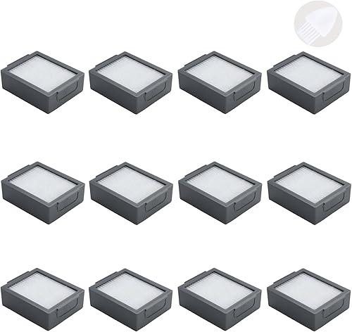 LOVECO Paquete de 12 filtros de repuesto compatibles con iRobot Roomba EVO, E, I, J Series E5 E6 i1 i2 i3 i4 i5 i6 i7 i8 j5 j6 j7 j8