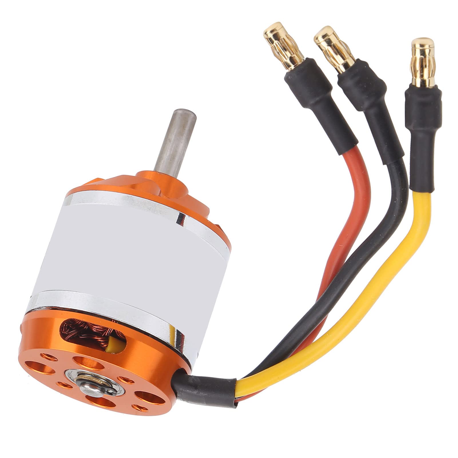 Motor sin escobillas D2836, fuerte alto rendimiento para avión RC de ala fija, naranja y plateado (750 kV)