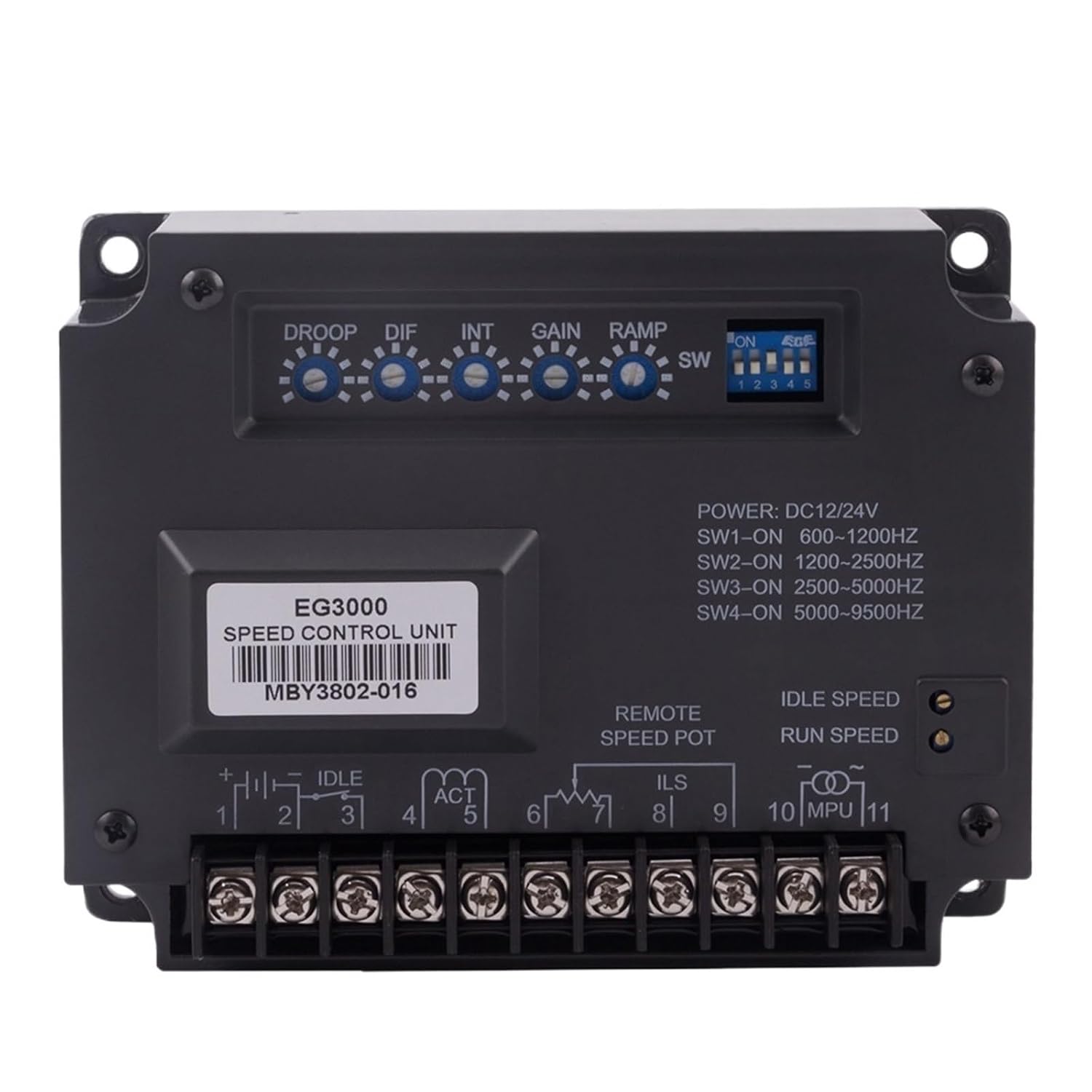 EG3000 Generator Electronic Governor Speed Controller Regulator Stabilizer Brushless Genset Part 12v 24v Engine Control Part