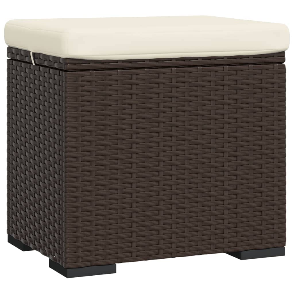 Tidyard Ottoman with Cushion Brown 15.7