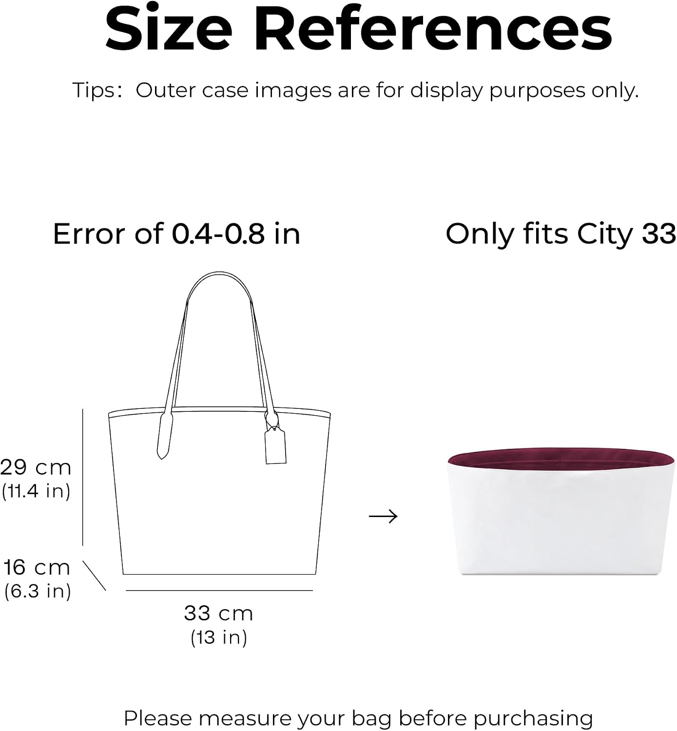Lightweight Purse Organizer Compatible with COACH City33 image 2
