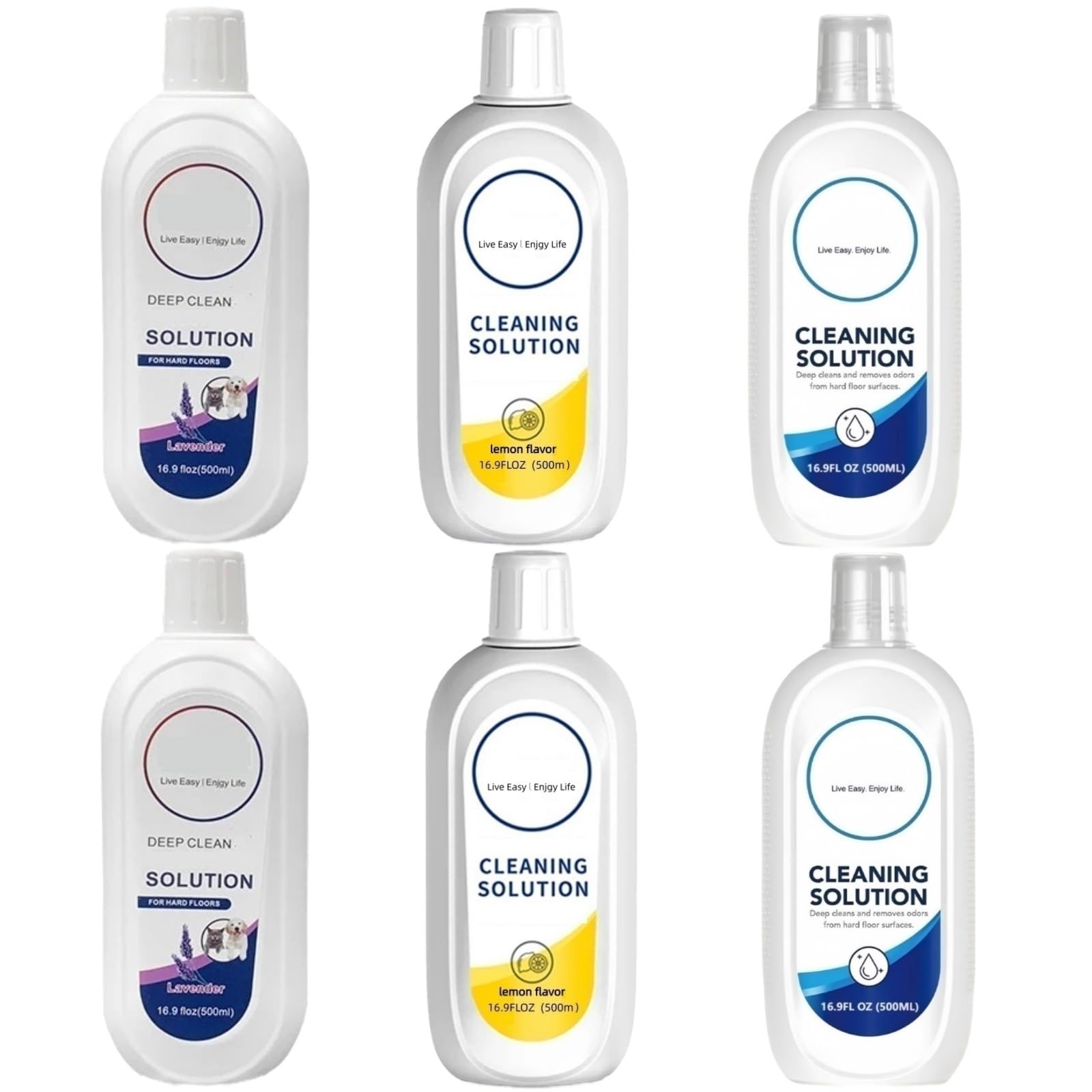 Limpiador multisuperficie for suelos con aroma a limón, lavanda y fresco (6 unidades), compatible con Tineco Floor One S3/S5/S5 Smart/iFloor/Breeze/S5 Combo/S6/S7 Pro