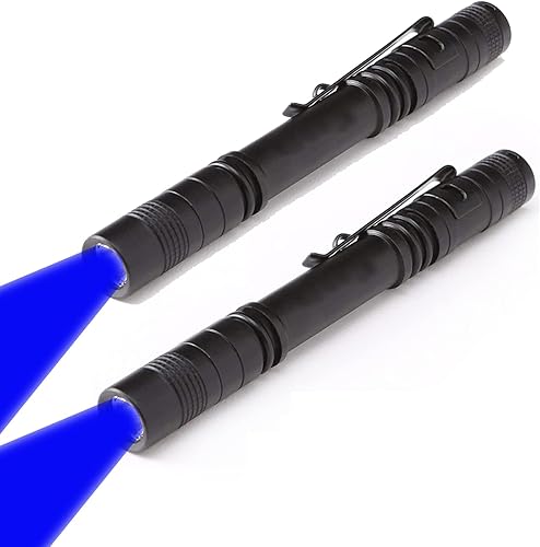 WONDSUNSON 2 x Tipo de pluma luz azul Penlight linterna un modo luz azul LED antorcha para acampar senderismo pesca caza protección animal visión disponible en Yaxa Peru