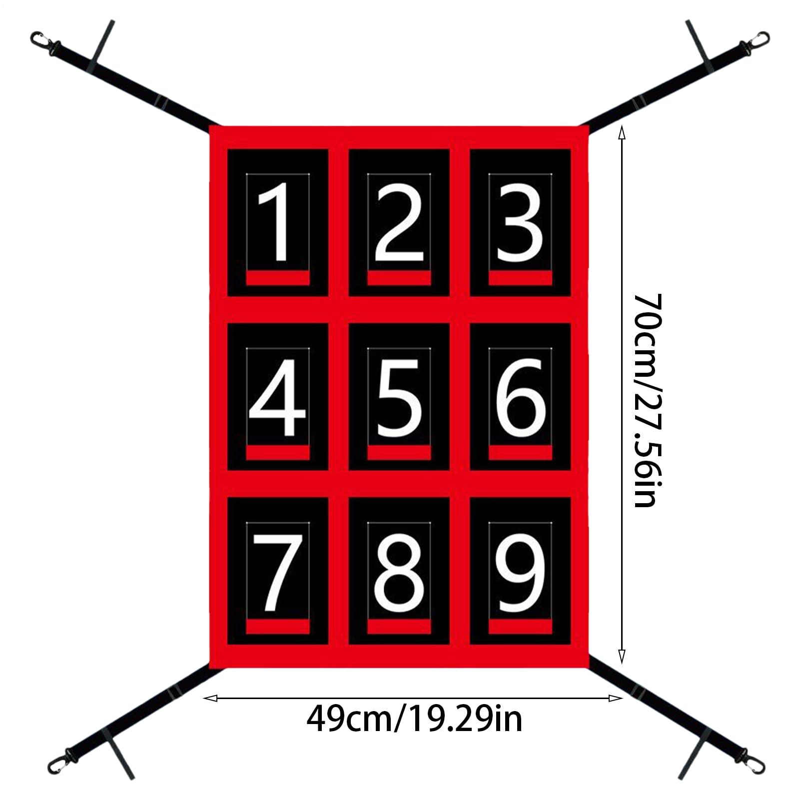 Baseball Hitting Net, Softball Fielding Rebounder, Pitching Strike Zone Target, Batting Practice Aid Training for Accuracy and Power, Backyard, Field, Garage, Gym, School, Park, 27.56x19.29 Inches
