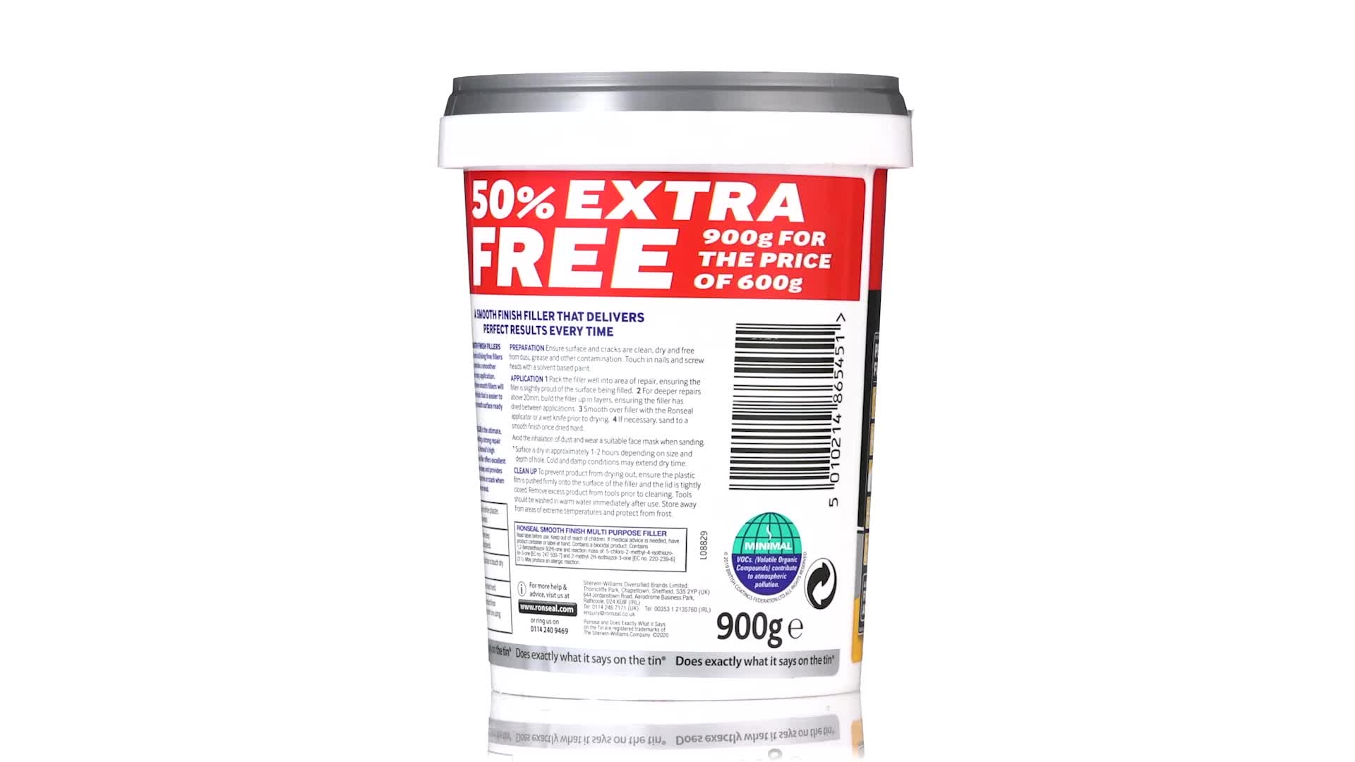 Stucco Multiuso Ronseal Super Flessibile - Tubo 330g, Per Fessure Fino A 6mm, Verniciabile