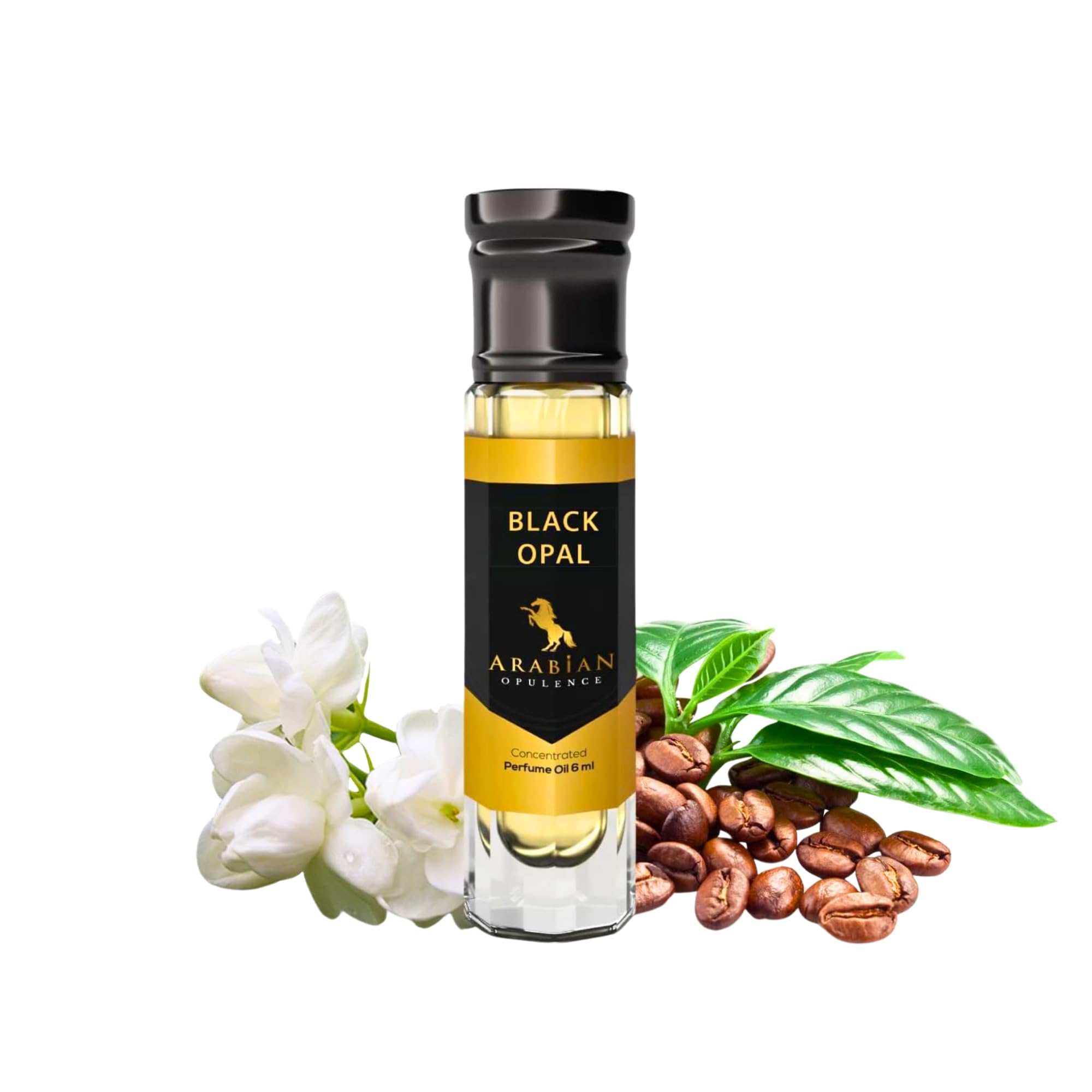 FR49 BLACK OPAL concentrated perfume oil for women. 6ml/15ml roll-on bottle. Arabian Opulence. Vanilla/coffee/sweet/warm spicy/white floral, 1