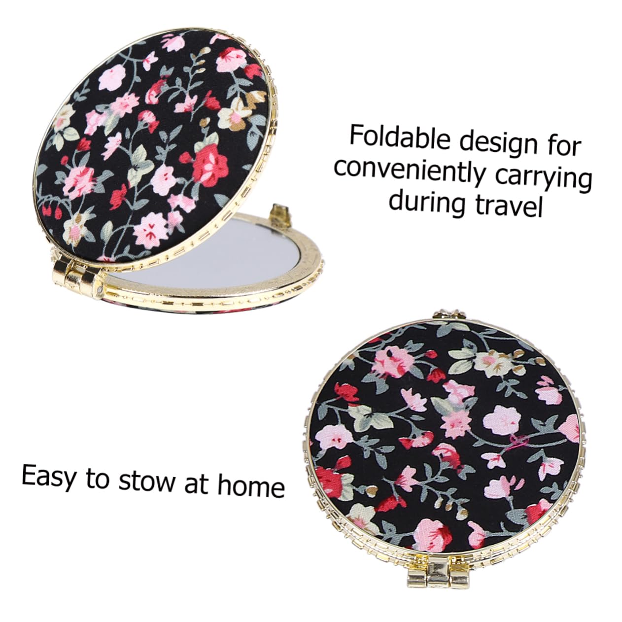 DOITOOL 12pezzi Specchio Da Trucco Retro Mini Compatto Specchietto Portatile Doppia Faccia Con Stampa Chic Per Viaggi e Uso Quotidiano