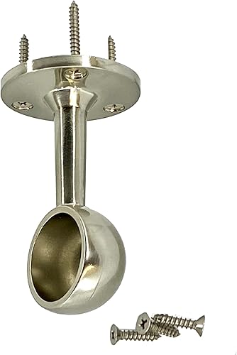 Miniatura 9 de Barra redonda resistente para armario de 72 pulgadas de diámetro, 1.260 in de diámetro, poste de ropa de níquel satinado, paquete de 2