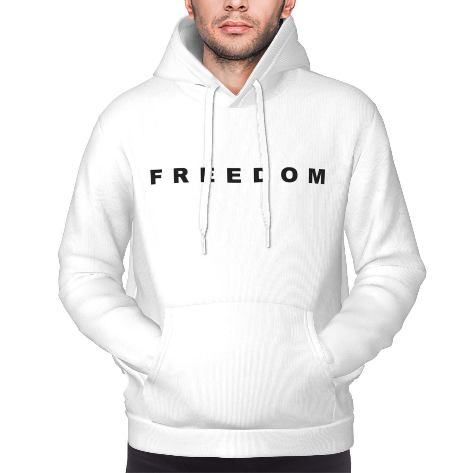 Peiyeety Unisex Black Rip Charlie Kirk Hoodie Freedom Men's Sweatshirt L