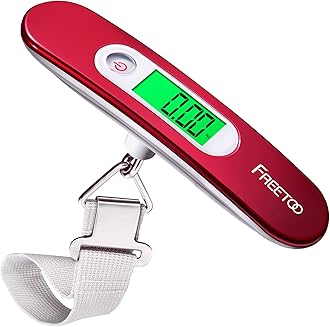 Luggage Scale Portable Digital Hanging Scale for Travel, Suitcase Weight Scale with Superior Piano Lacquer 110 Lb/ 50Kg Capacity, Battery Included