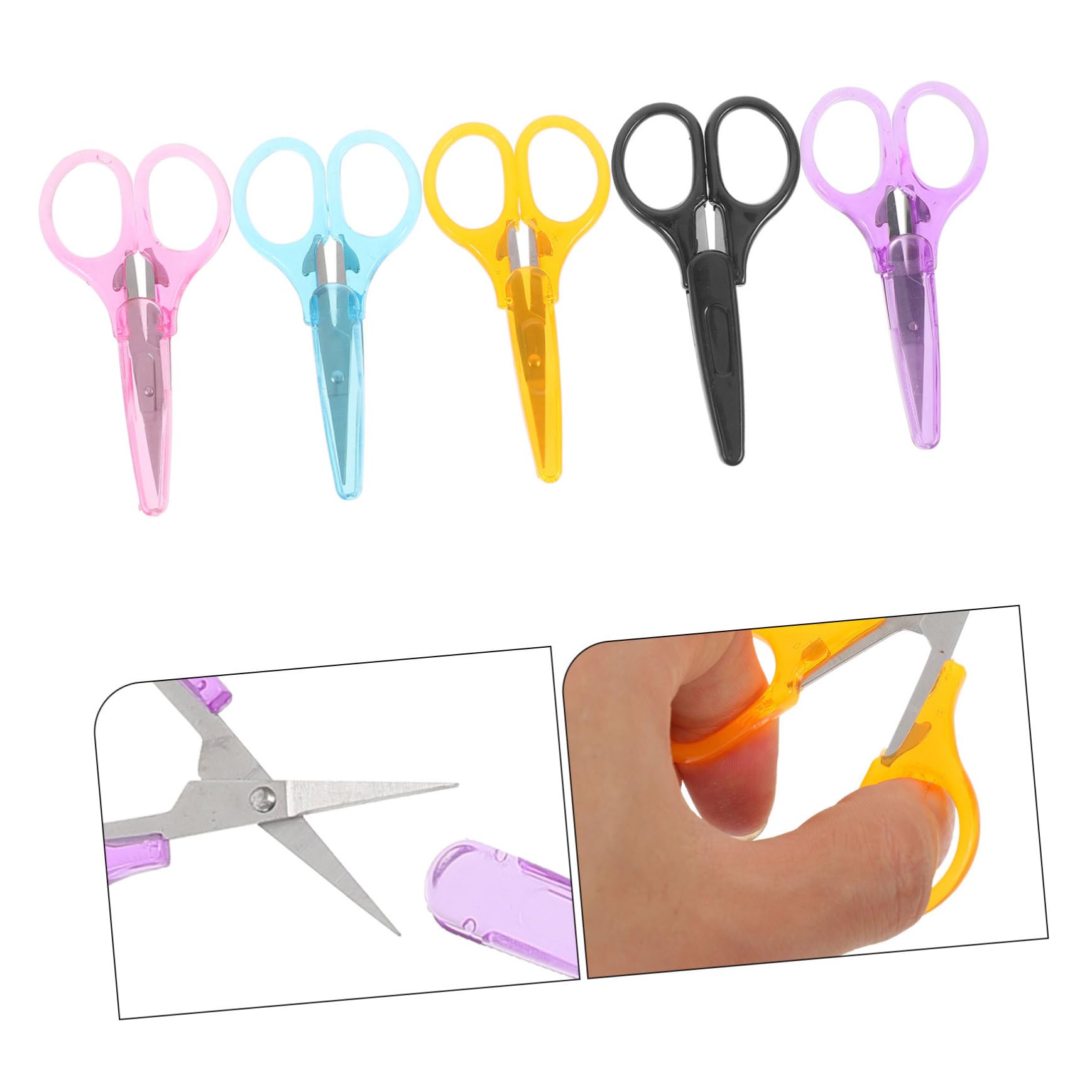 40 Pièces Ciseaux de Bureau Multifonction Résistants à Usure Ciseaux à Papier Ronds pour Travaux Manuels et Coiffure et Portables