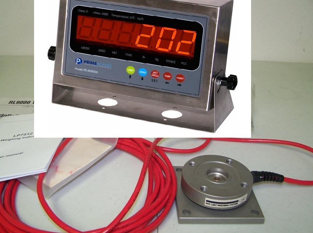 Compression Scale 5000X0.2 LB,Rice Lake RL9000TWM SS Load Cell,Stainless Steel NTEP Indicator with, New