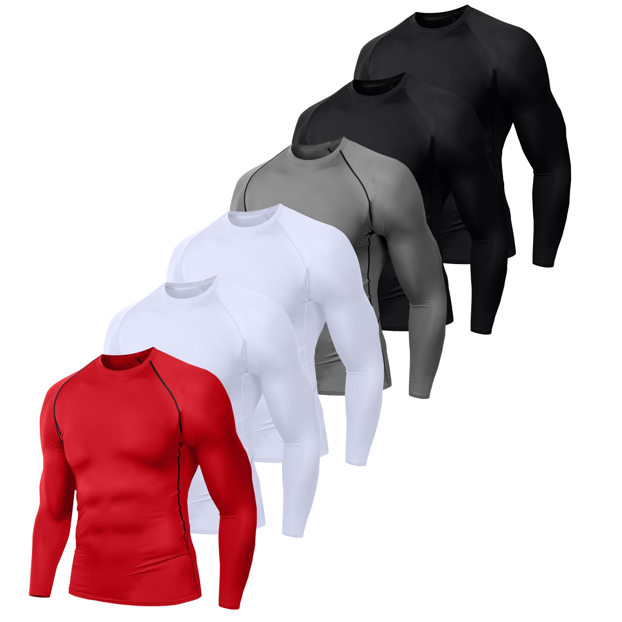 Camisetas de compresión de manga larga para hombre (2 unidades)