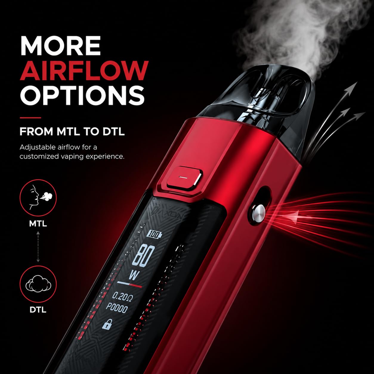 Vaporesso LUXE XR Max Kit Vape 80W 2800mAh Batteria 5ml adatta LUXE X/XR Pod MTL a DTL Vaping Vaporizzatore sigaretta elettronica No Nicotina