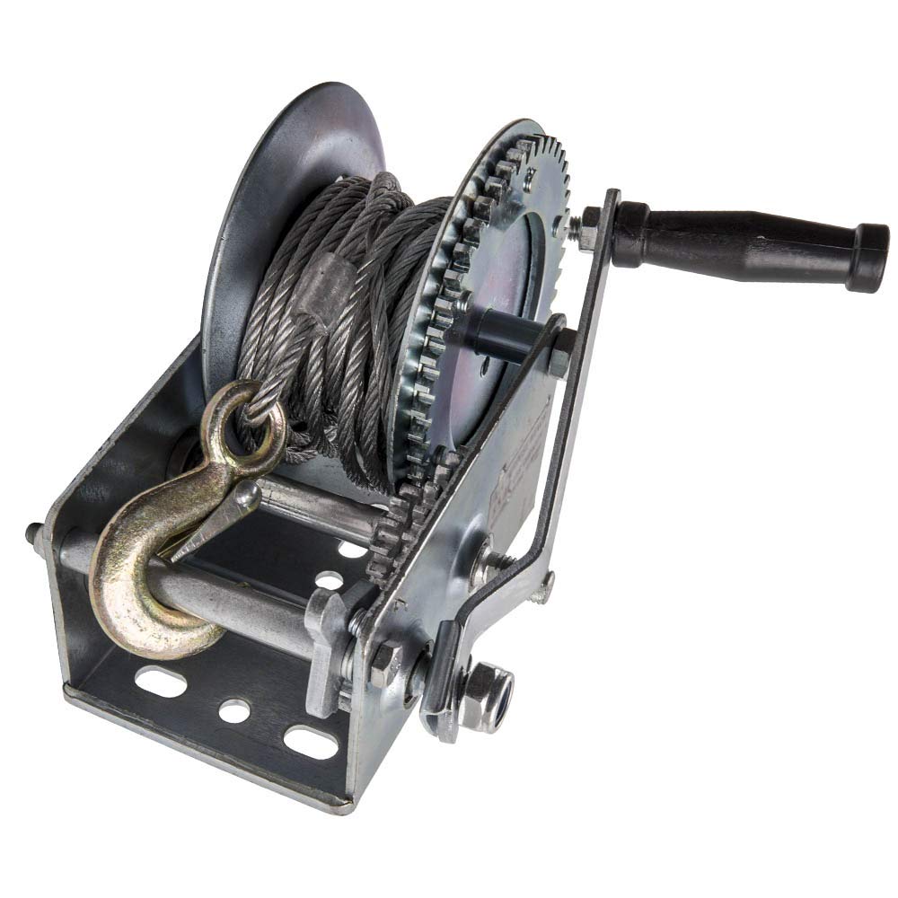 maXpeedingrods Seilwinde Bootswinde Handwinde 1500KG 10 Meter Winde Anhänge