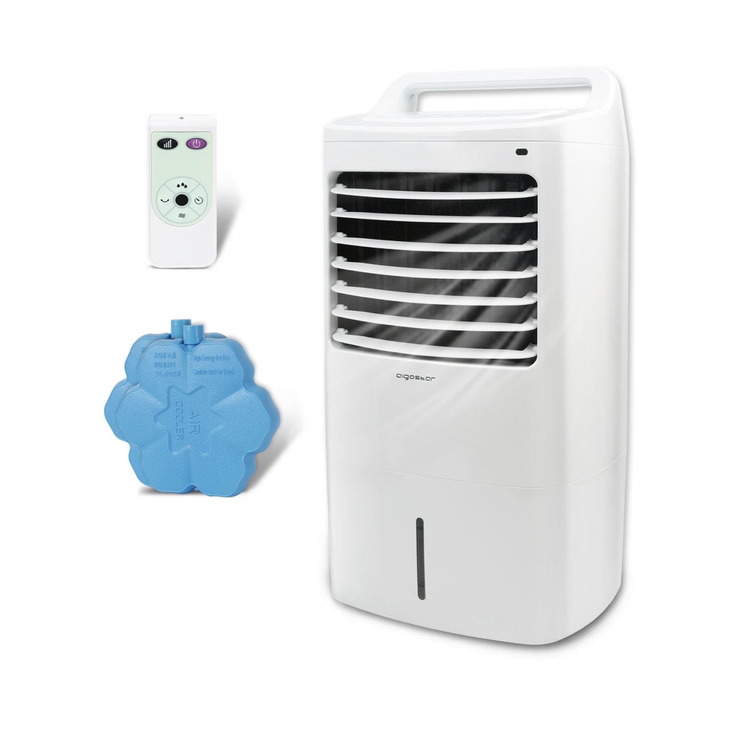 Aigostar 33JTJ Climatizzatore mobile "Monobloc" - Climatizzatori evaporativi (Climatizzatore mobile "Monobloc", Bianco, 4 ruota(e), VDE, 15 L, 50 m²)