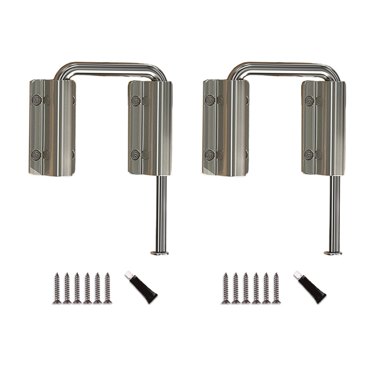Kalttoy Silver 2 Rustproof Thickened Door Pins, Adjustable Positioning Hardware For Home/Cabinets Door Fastener