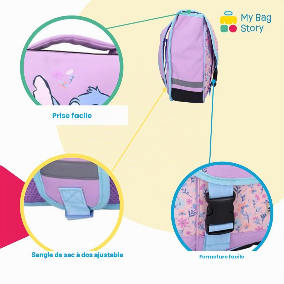mybagstory - Cartable Stitch Fille Bleu 38 cm