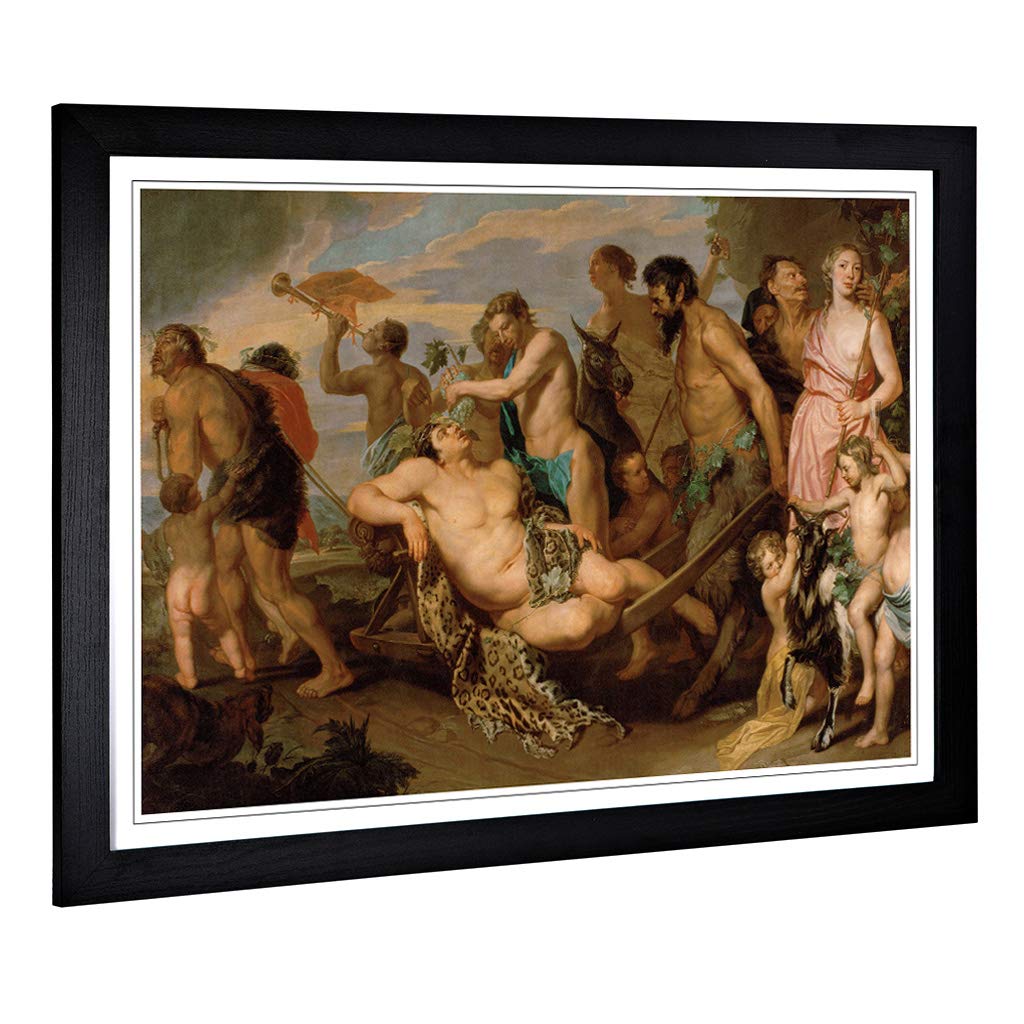Big Box Art Framed Print of Peter Paul Rubens The Triumph of Bacchus Design | Wall Art Picture | Home Decor for Kitchen, Living Room, Bedroom, Hallway, Black, A2 / 24.5x18 Inch / 62x45cm