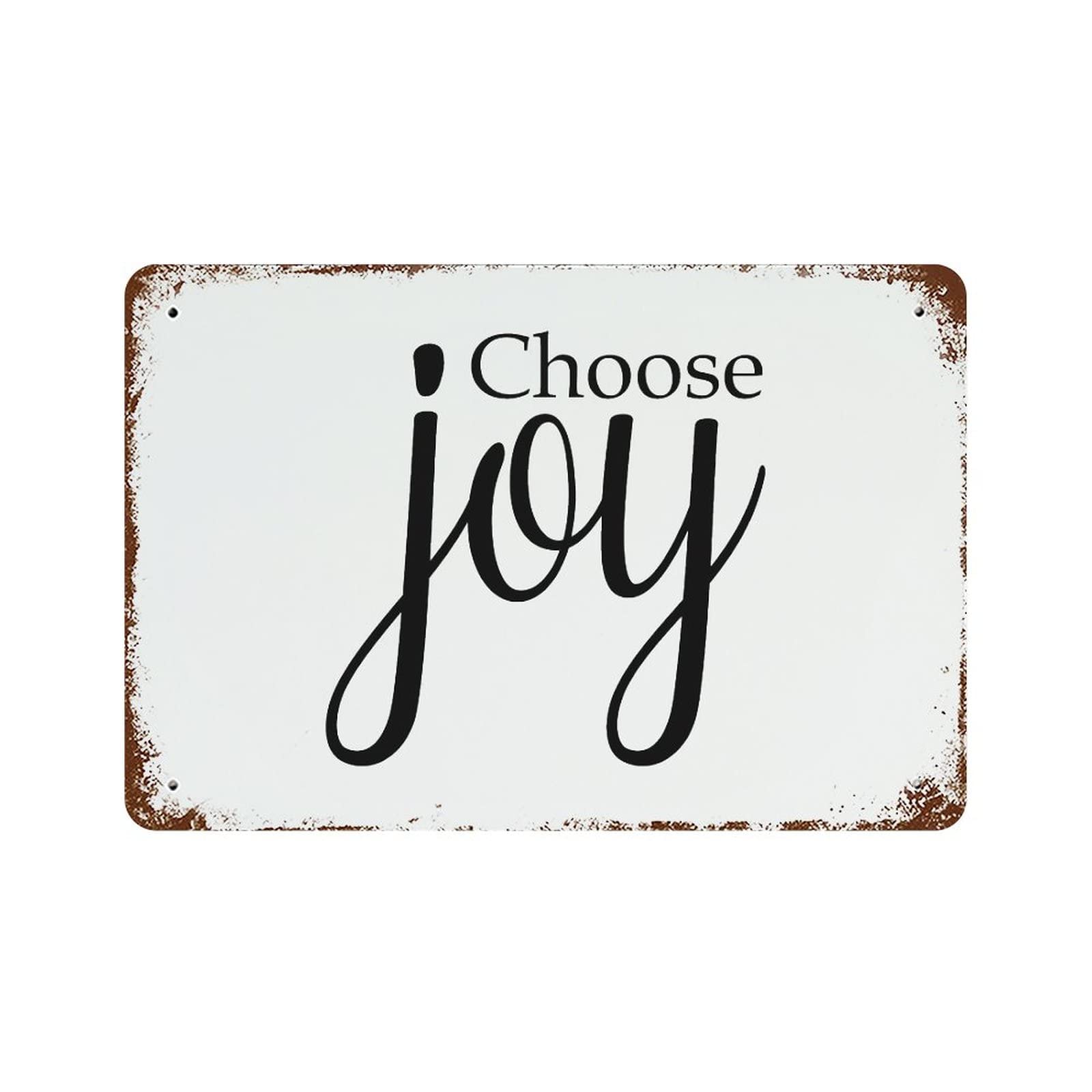 Panneau en métal Choose Joy une source d'inspiration positive au quotidien