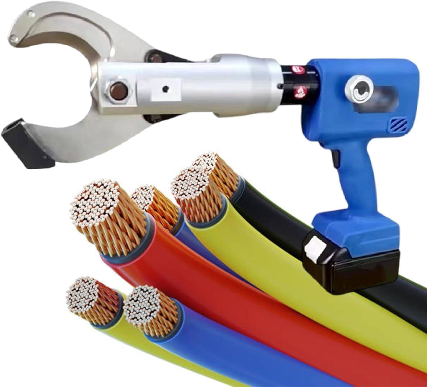 GYKOZY Hydraulic Crimping Tool Set, 18V/4.0Ah Electric Battery Powered Cable Crimping Pliers, Rechargeable 16-300mm² Terminal Crimping Tool 85c
