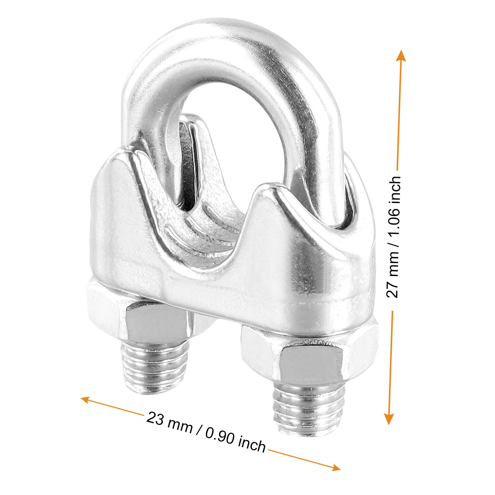 208945-8 Silver Connector Cable Clamp 1 7/16-18 UNEF 28