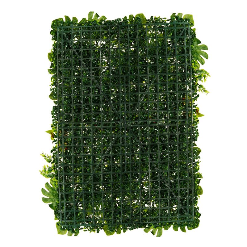 Image of Wall Grass (3 Pcs); Artificial Grass for Wall Decoration; Vertical Garden Artificial Mat; Grass Tiles for Balcony and Garden (Forest Snow; 60cm x 40cm x 8cm; Plastic; Pack of 3)