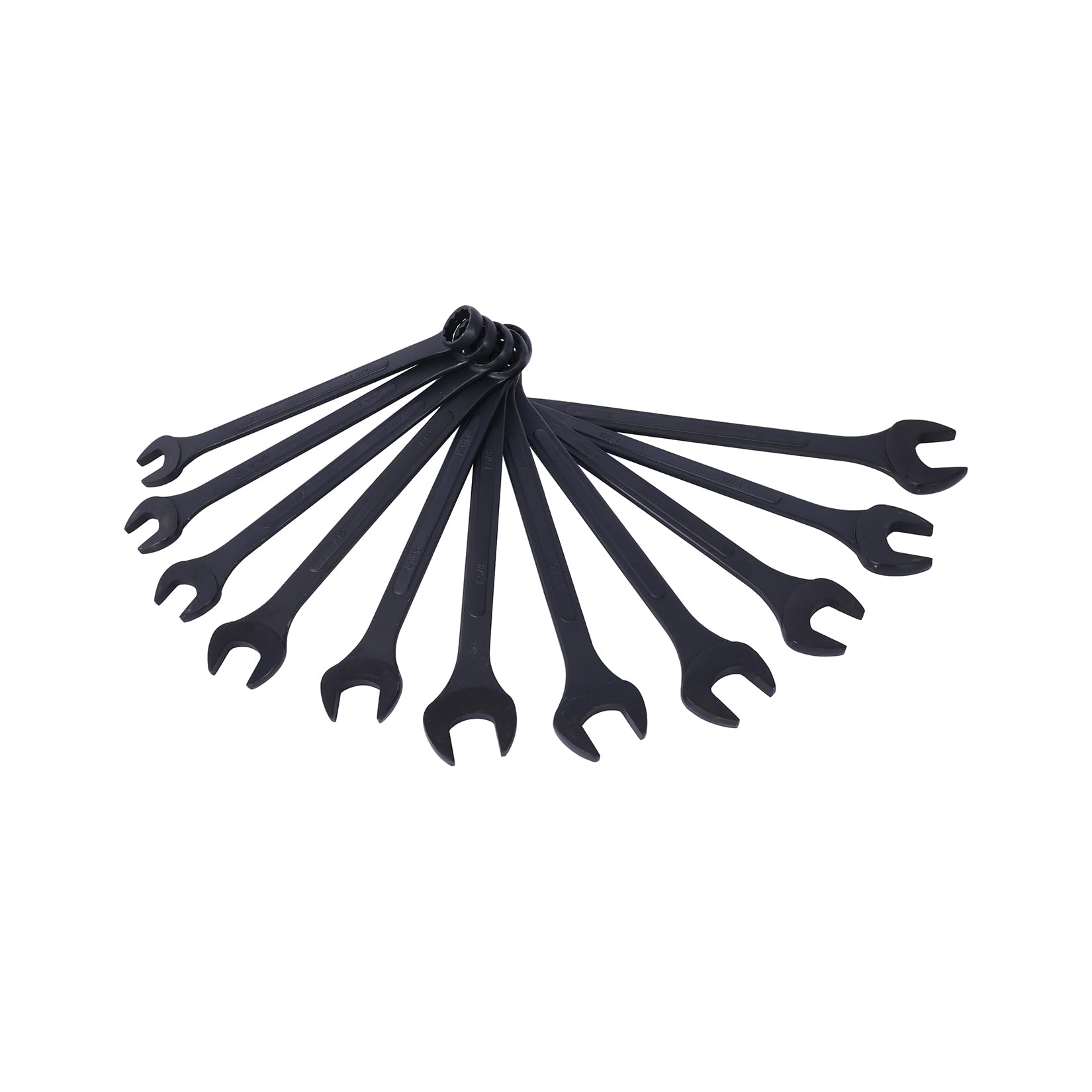 Zestaw kluczy Jumbo, SAE, 1-5/16'' do 5'', duży zestaw kluczy płasko-oczkowych, wykończenie z czarnym tlenkiem z woreczkiem (11PC-SAE)
