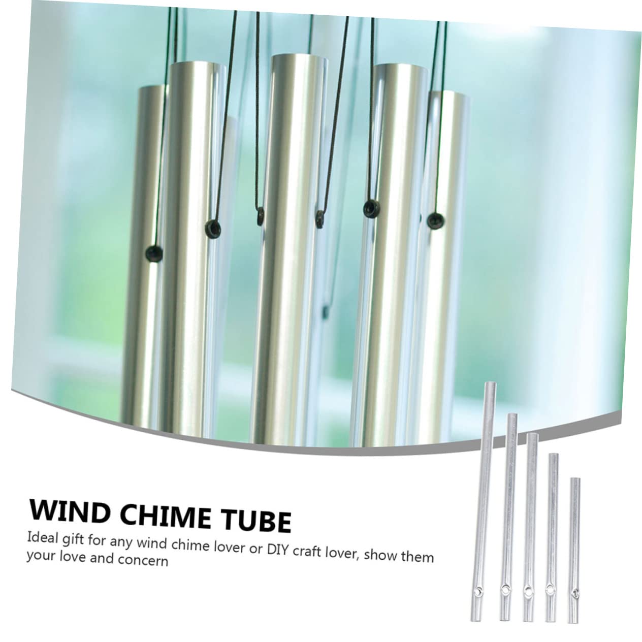 BESPORTBLE 200stücke Aluminium Windspiel Röhren DIY Windspiel Materialien Für Junge Mädchen Kindergarten Bastelbedarf Für Kreative Projekte Und
