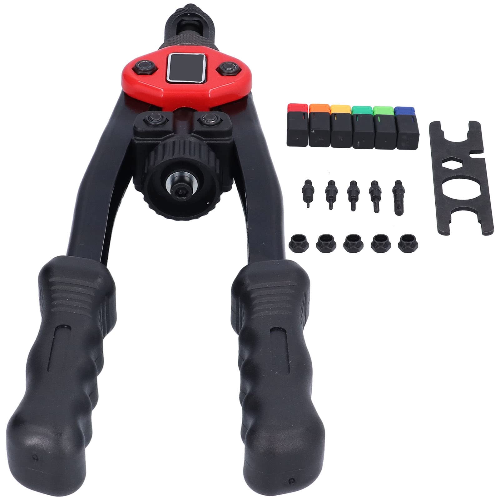 Pistolet do Nitonakrętek, Ręczna Nitownica ze Stali Nierdzewnej z Podwójnymi Uchwytami, Ergonomiczny Uchwyt do Nitonakrętek M3 M4 M5 M6 M8 M10