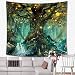 KRWHTS Magical Love Tree of Life Tapestry Wall Hanging Psychedelic Forest in Star Moon Night
