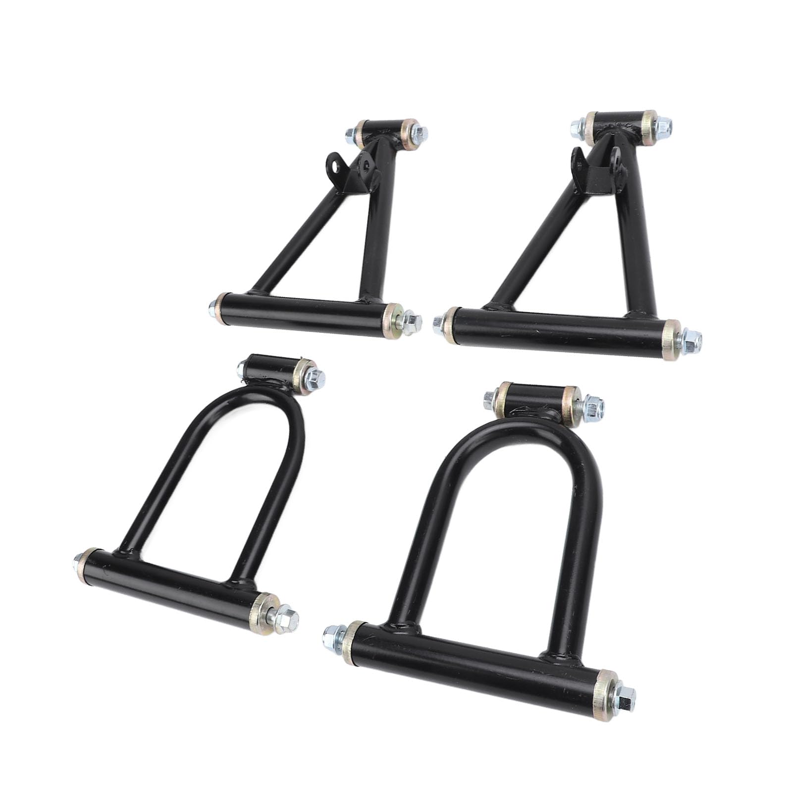 Keenso Zestaw Wahacza Przedniego Zawieszenia, Metalowy zespół Wahacza o Wysokiej Wytrzymałości z 4 Częściami do Gokartu Quadowego o Pojemności 110 Cm3, 150 Cm3, 200 i 4 Kołami