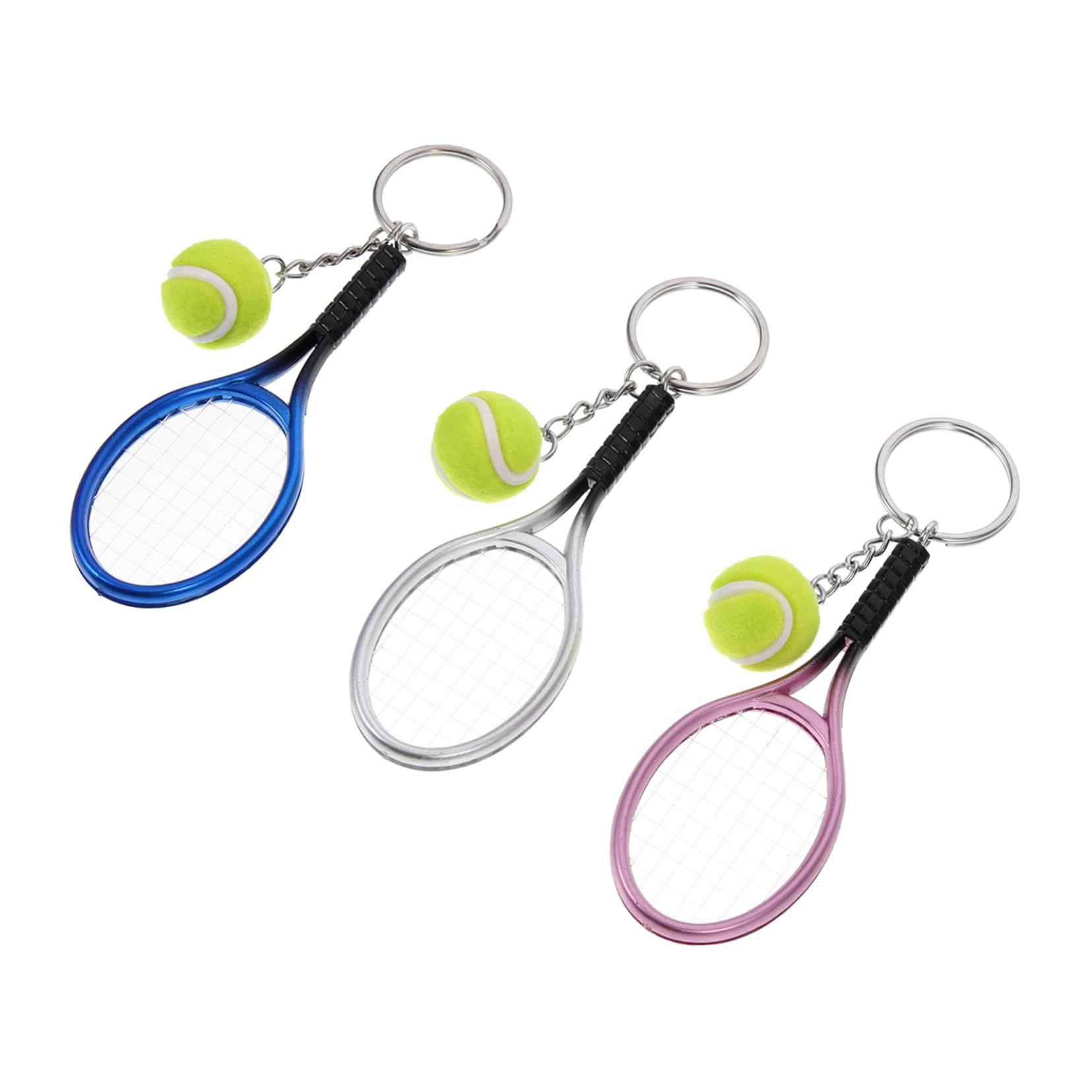 LIFKOME Portachiavi Da Tennis Portachiavi Dell'auto Portachiavi Sfusi Del Giocatore Di Tennis Portachiavi Multifunzione Portachiavi Pallavolo Uomini Di Tennis Pendente Plastica