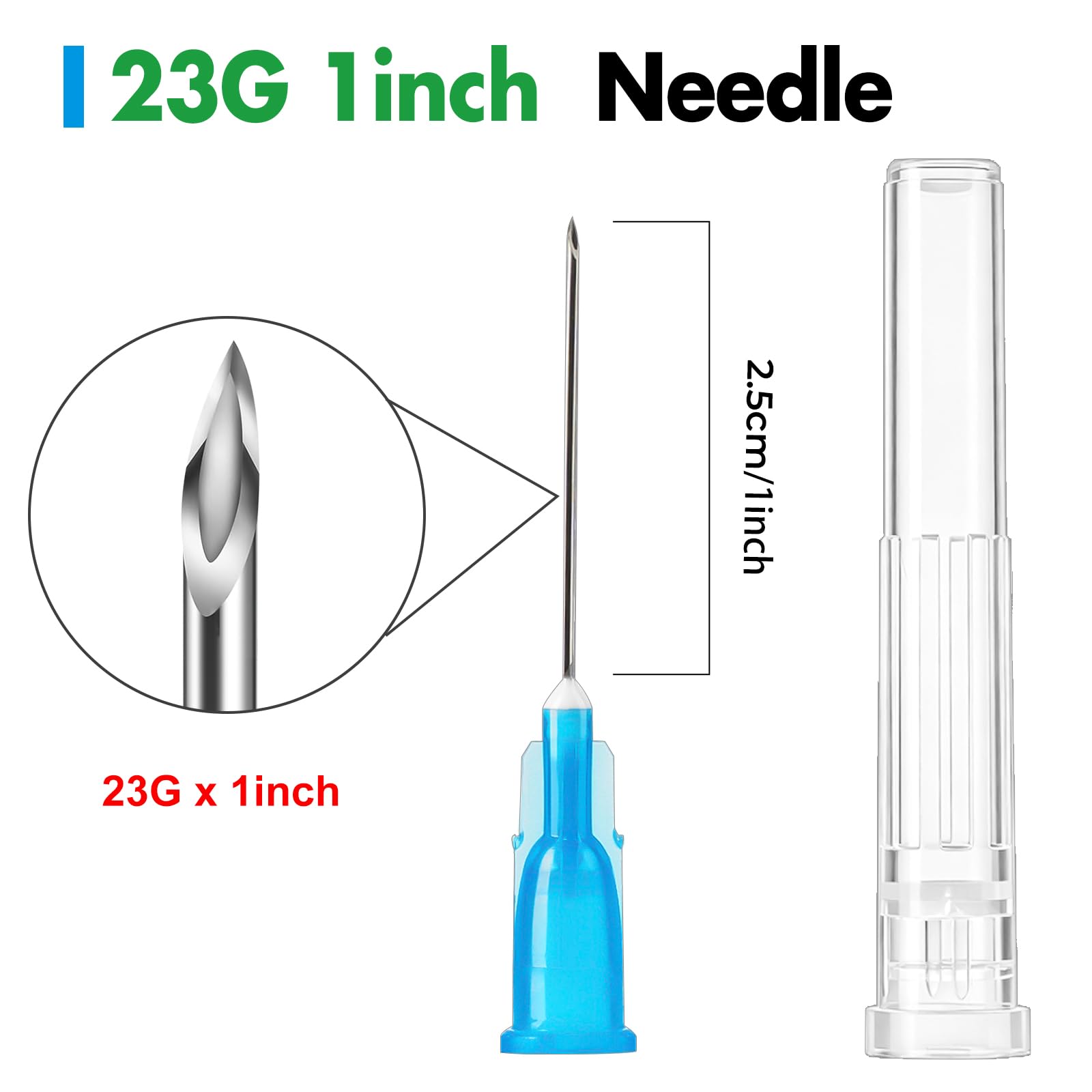 100 Pack 3ml Lab Syringes with 23Ga 1 Inch Needle Luer Lock, Individually Sealed Packed — Amazon image 4