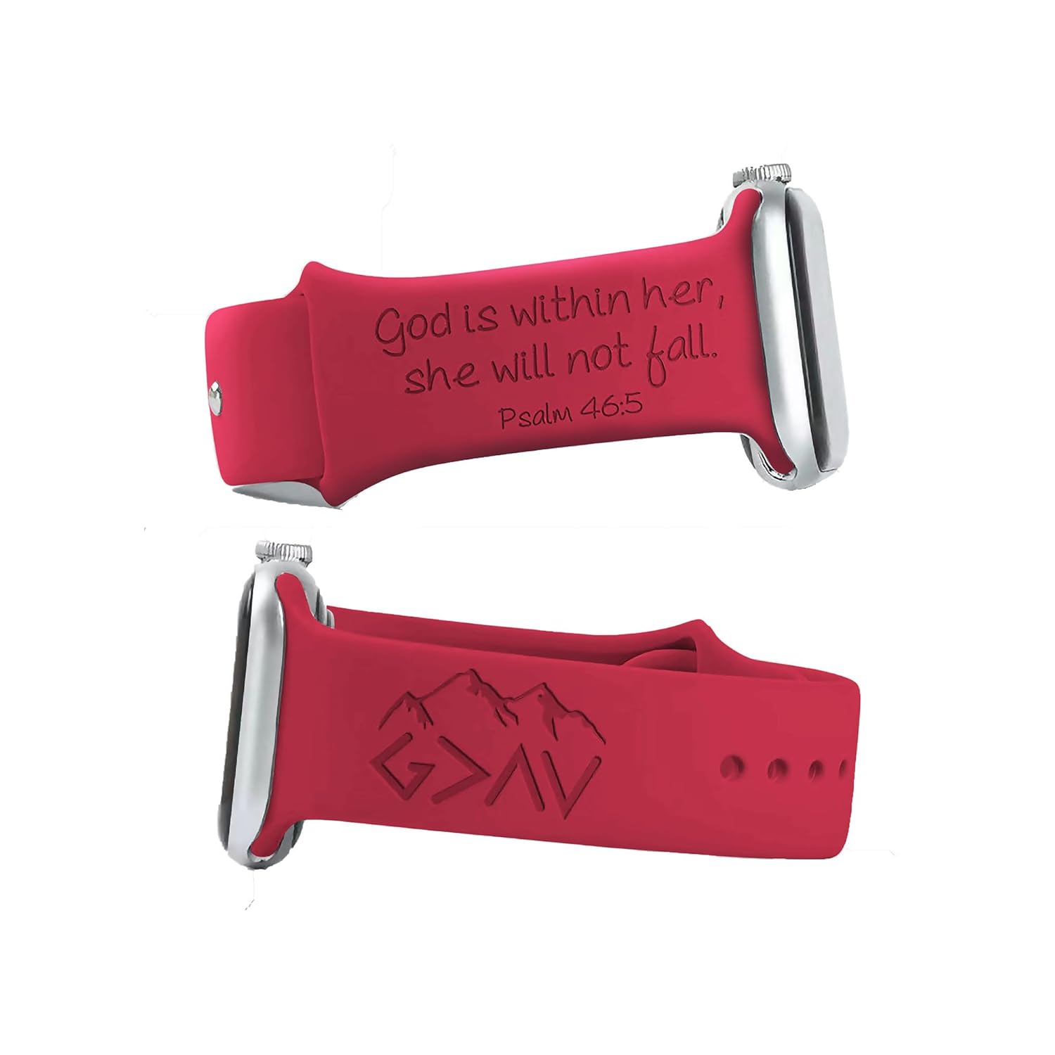 Personalised Engraved Sports Bands For 8 7 6 5 4 3 2 1 Se - Sports Bands With Mental Strength - For Women And Men (38/40mm-130mm-180mm-S/M, Big Red) Thumbnail