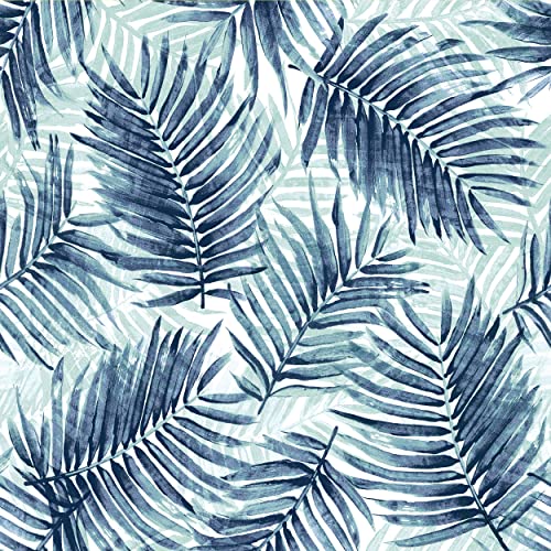 Image of Tommy Bahama - Peel and Stick Wallpaper, Tropical Wallpaper for Bedroom, Powder Room, Entryway, Vinyl, 30.75 Sq Ft Coverage (Escape Route Collection, Azure)